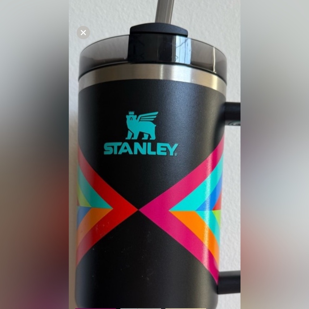 Stanley Hyper Geo Quencher H2.0 Tumbler 40oz NEW black teal orange
